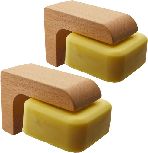 (2sets) Wood Magnetic Bar Soap Holder for Shower Wall,Magnet Air Dry Soap Saver Self Draining, Eco-Friendly Wooden Soap Dish for Soaps & Beard Sha...